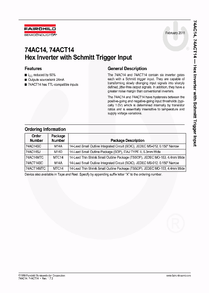 74AC14MTC11_5855847.PDF Datasheet
