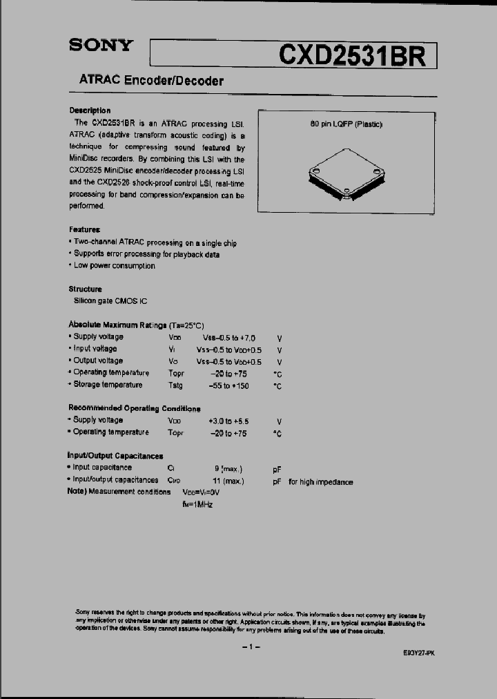 CXD2531BR_5857787.PDF Datasheet