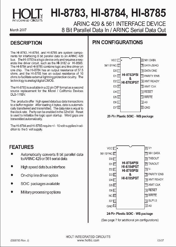 HI-8785PDIF_5858007.PDF Datasheet