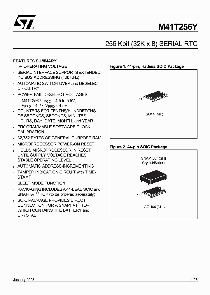 M41T256Y_5858565.PDF Datasheet