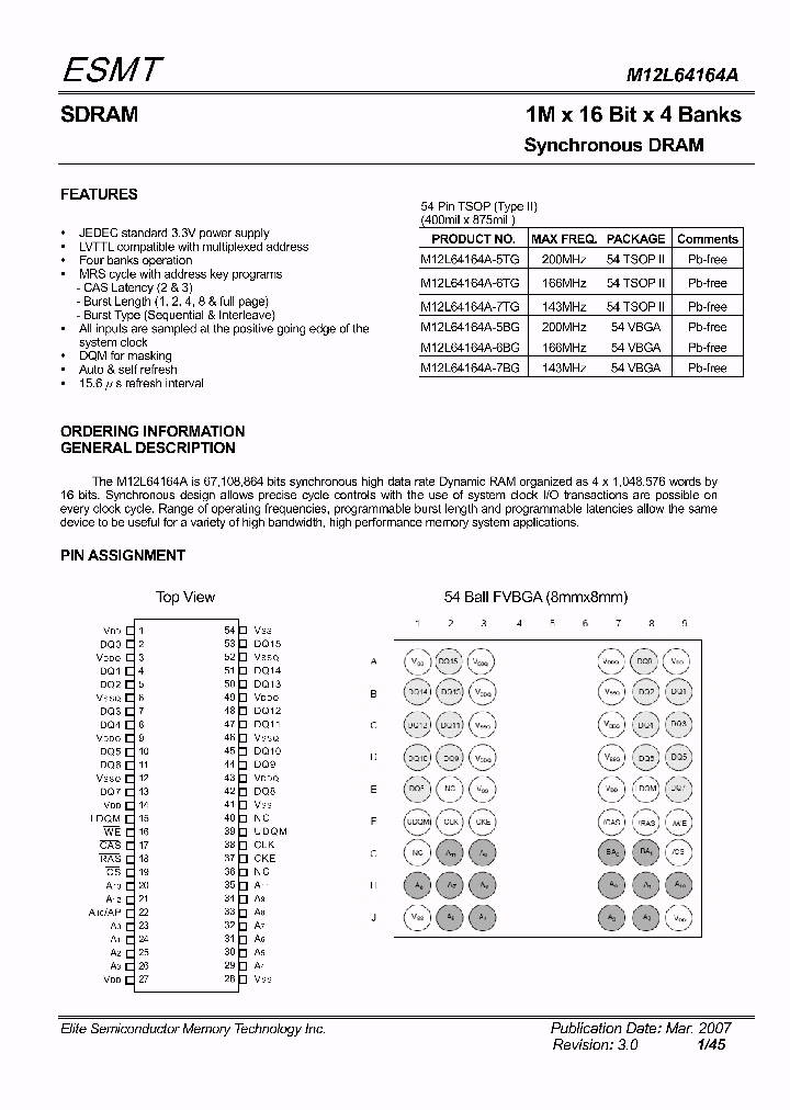 M12L64164A-5BG_5859812.PDF Datasheet