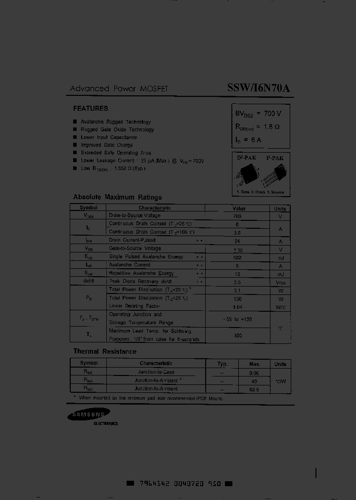 SSI6N70A_5857575.PDF Datasheet