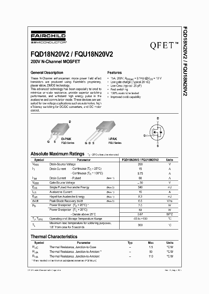 FQD18N20V2TM_5865603.PDF Datasheet