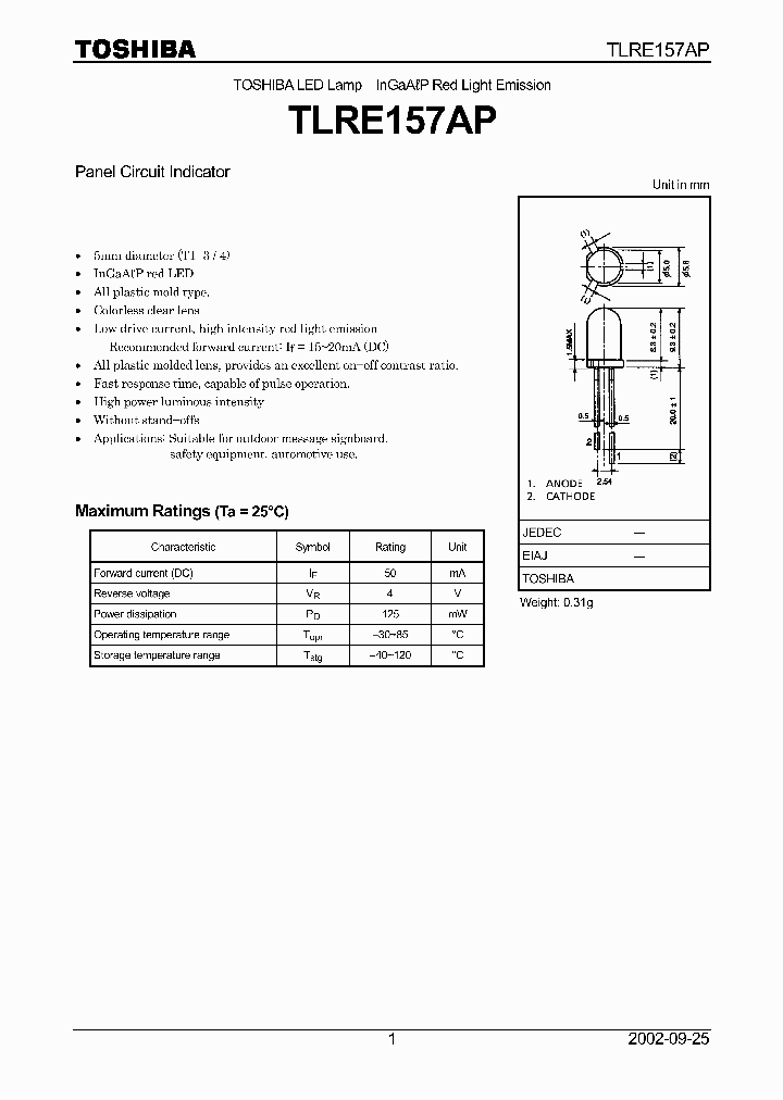 TLRE157AP_5866139.PDF Datasheet
