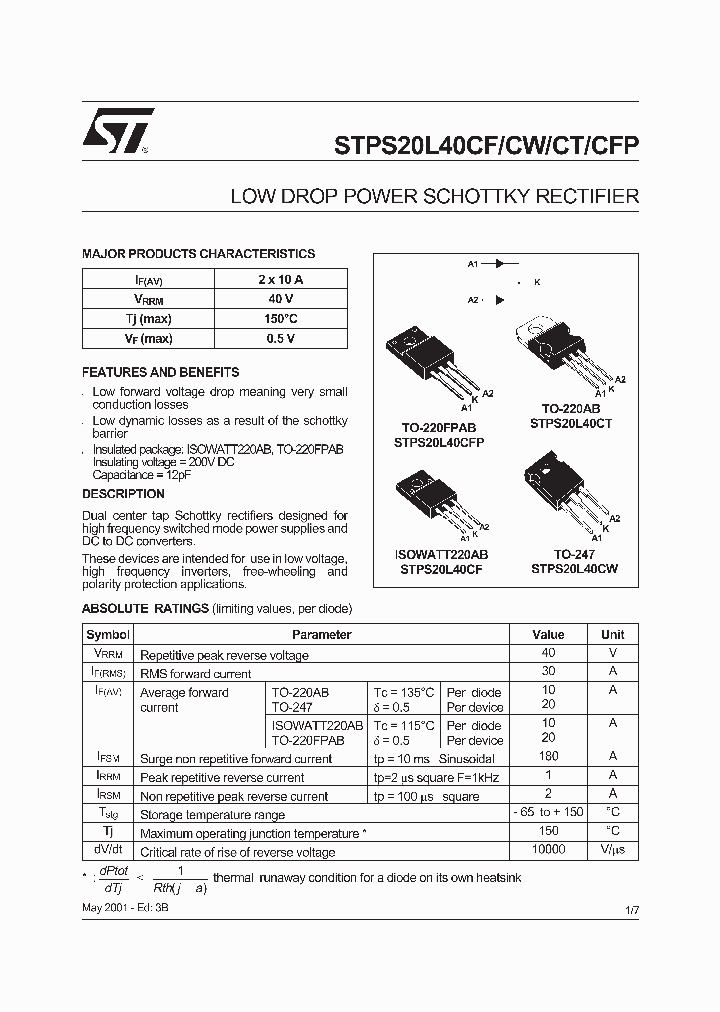 STPS20L40CT_5870038.PDF Datasheet