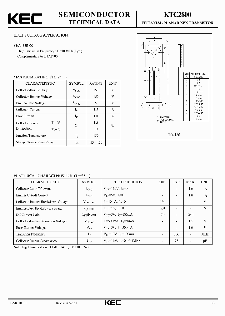 KTC2800_5870706.PDF Datasheet