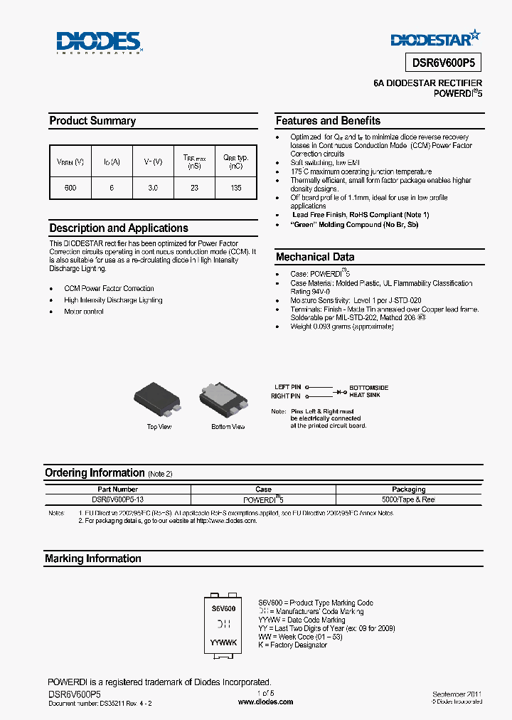 DSR6V600P5-13_5871735.PDF Datasheet