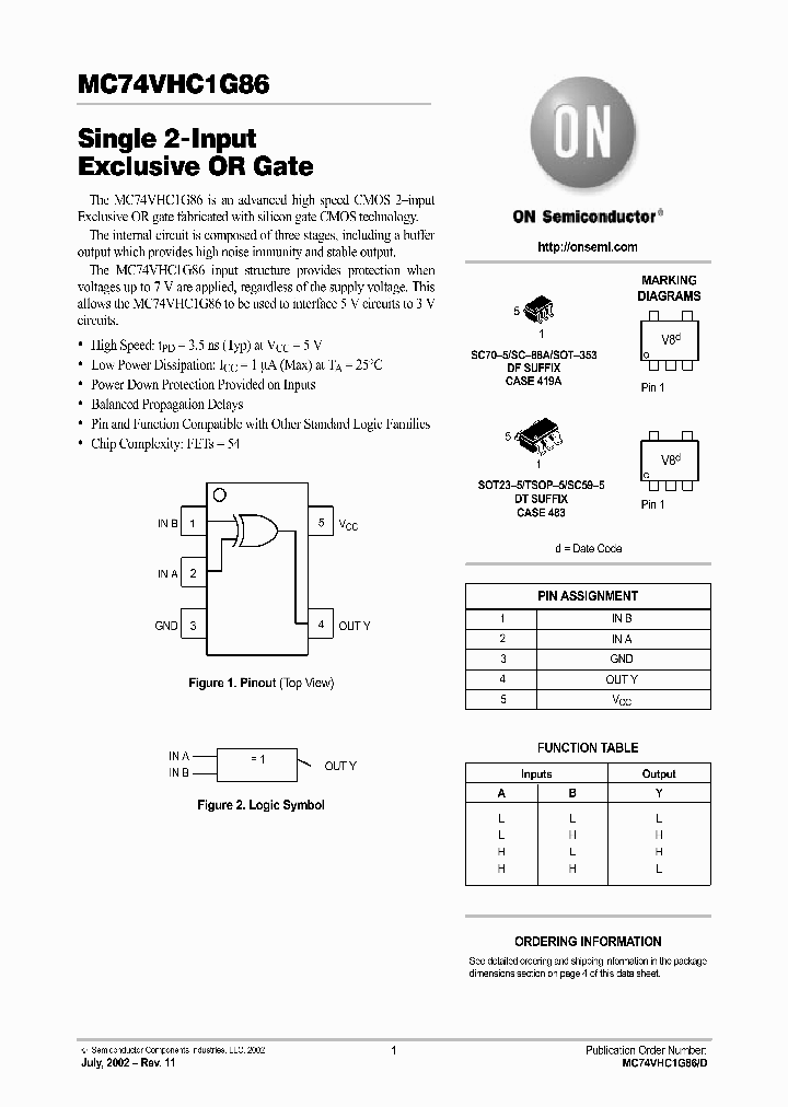 MC74VHC1G86-D_5874562.PDF Datasheet