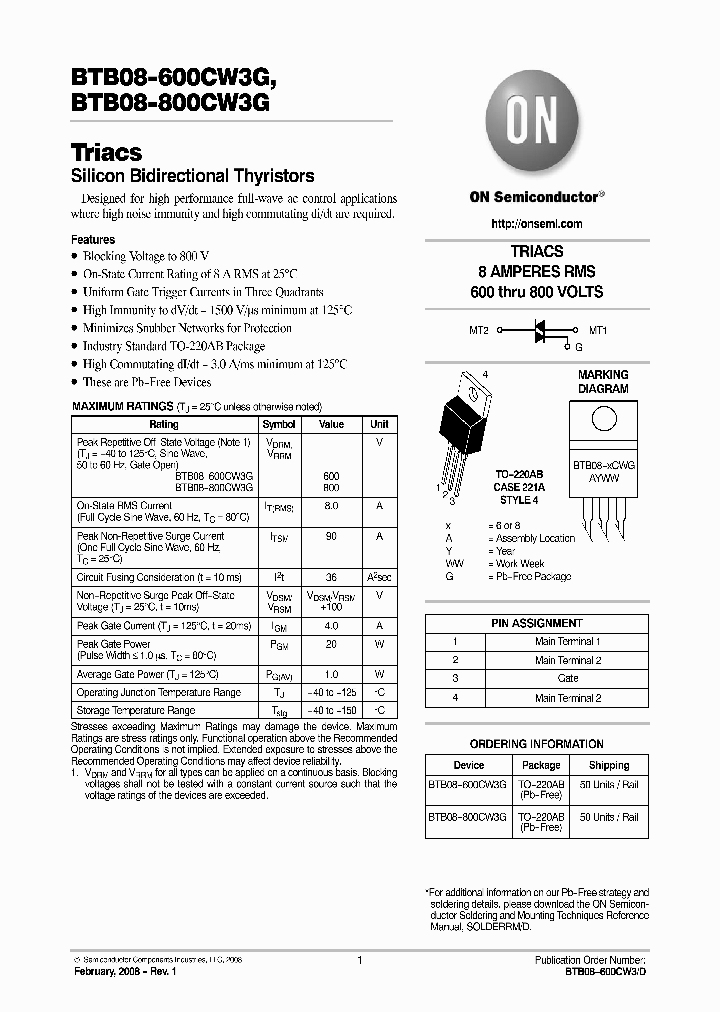 BTB08-600CW3G_5877404.PDF Datasheet