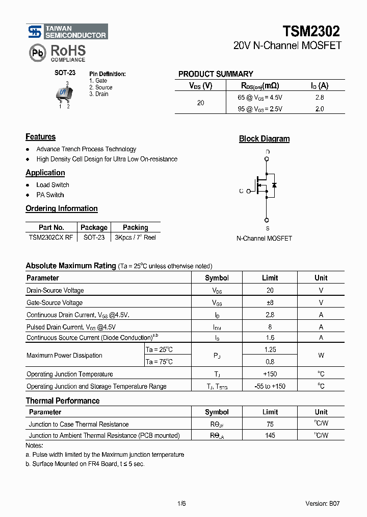 TSM2302CXRF_5876467.PDF Datasheet