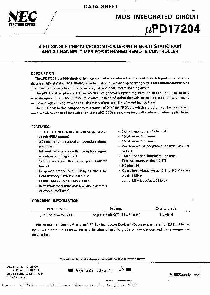 UPD17204GC-XXX-3BH_5879675.PDF Datasheet