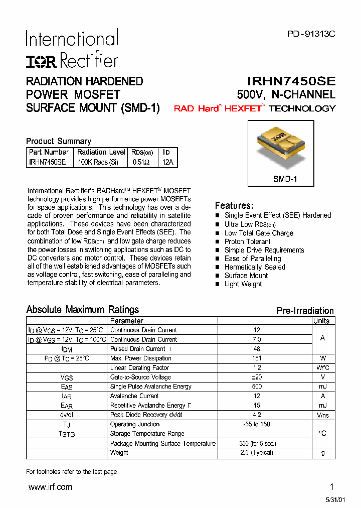 IRHN7450SE_5883887.PDF Datasheet