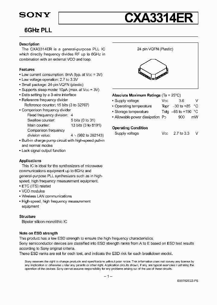 CXA3314ER_5885511.PDF Datasheet