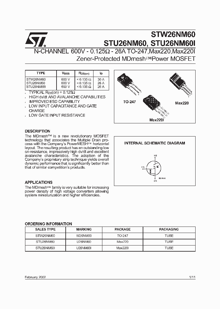 STU26NM60_5883518.PDF Datasheet