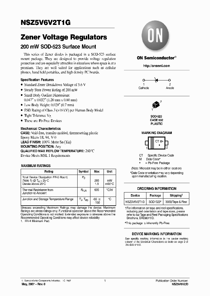 NSZ5V6V2T1G_5886381.PDF Datasheet
