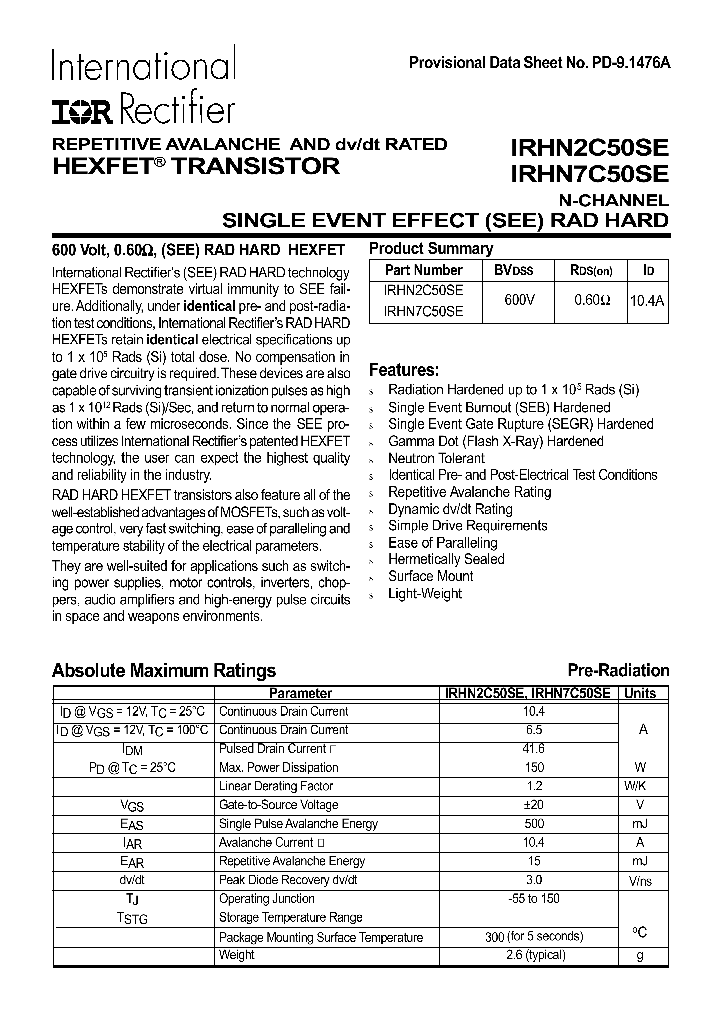 IRHN7C50SE_5883888.PDF Datasheet