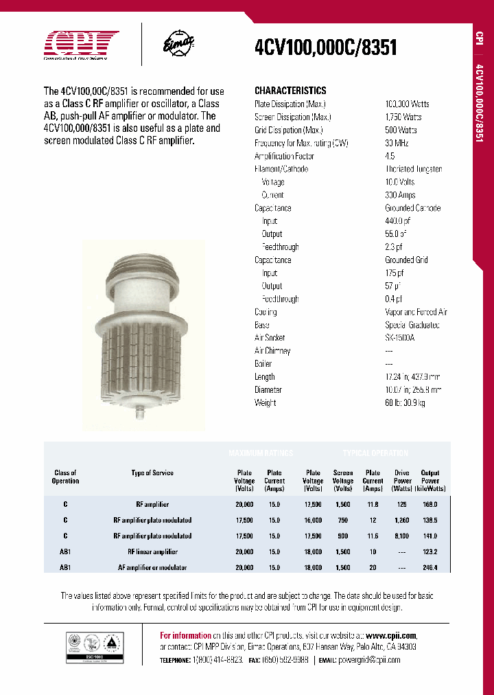 4CV100-000C_5886617.PDF Datasheet