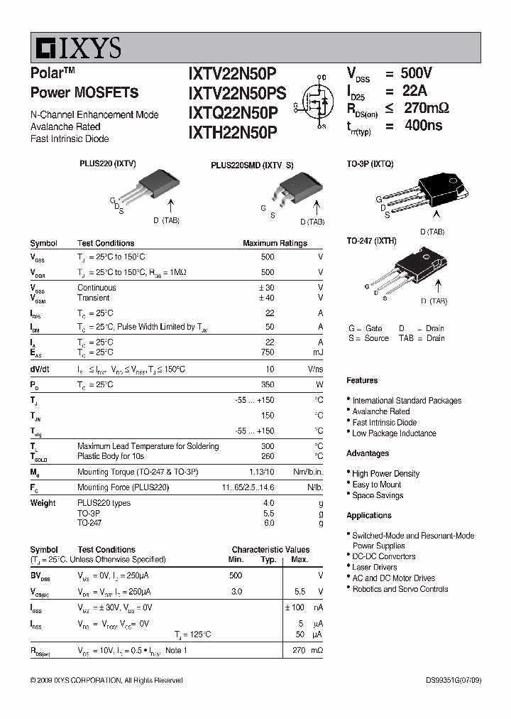 IXTQ22N50P_5863549.PDF Datasheet