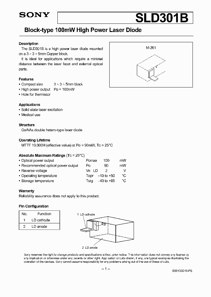 SLD301B_5890820.PDF Datasheet