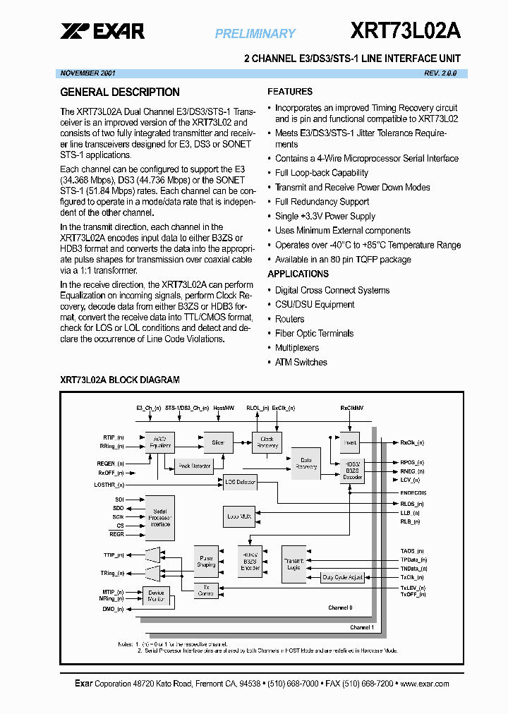 XRT73L02A_5898354.PDF Datasheet