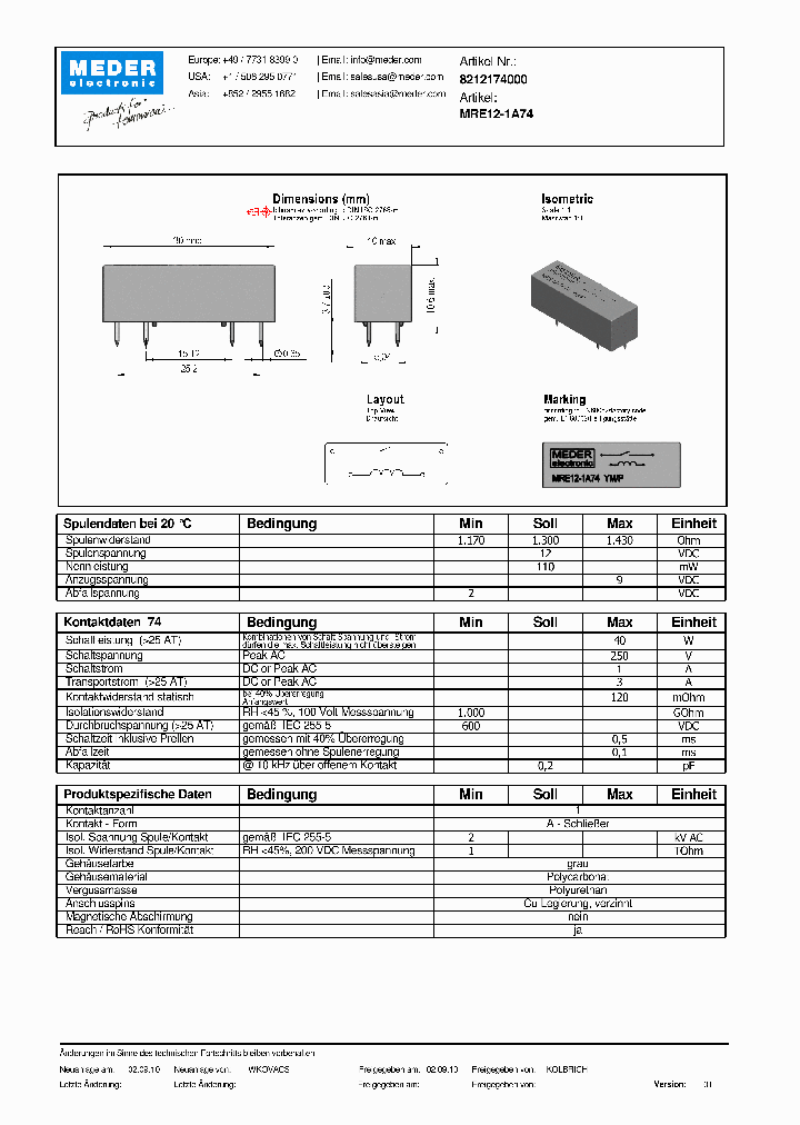 MRE12-1A74DE_5901779.PDF Datasheet