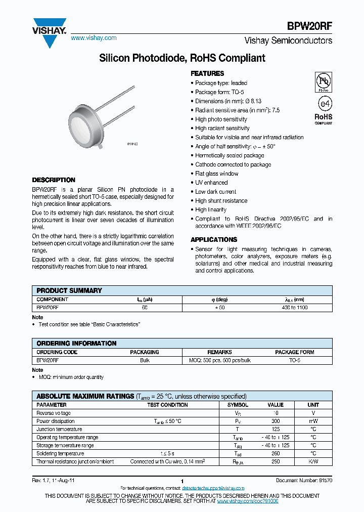 BPW20RF_5905691.PDF Datasheet