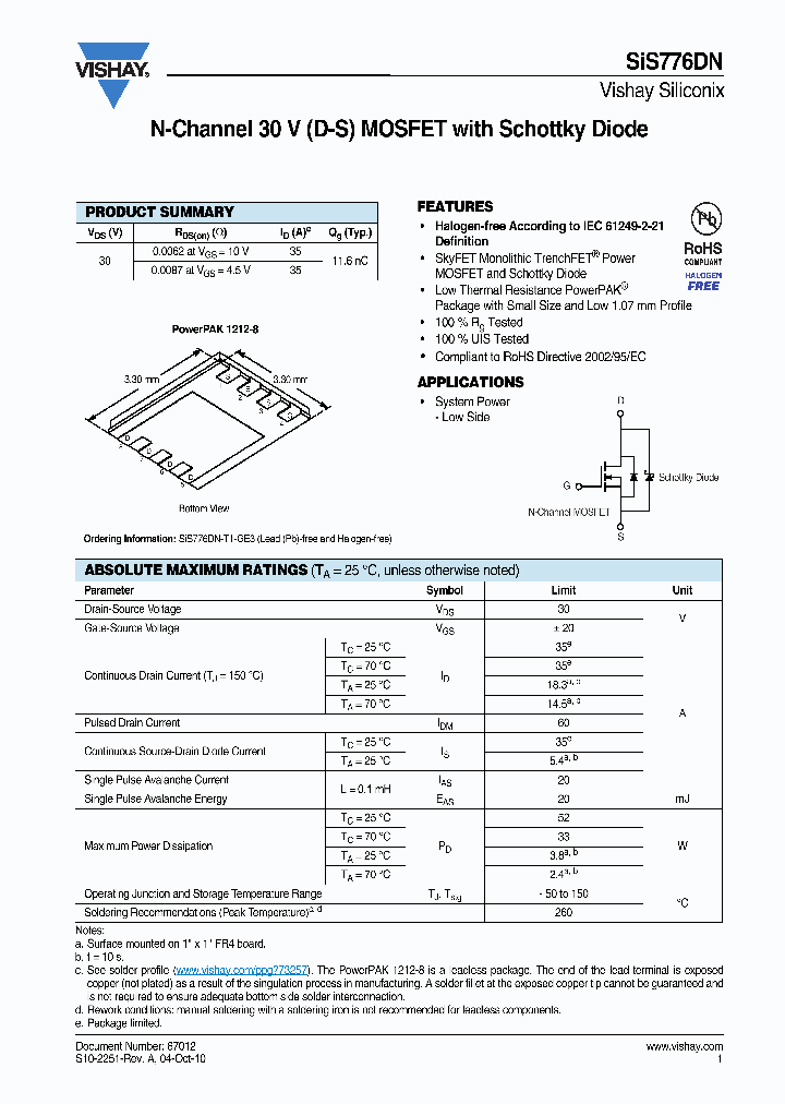 SIS776DN-T1-GE3_5896488.PDF Datasheet