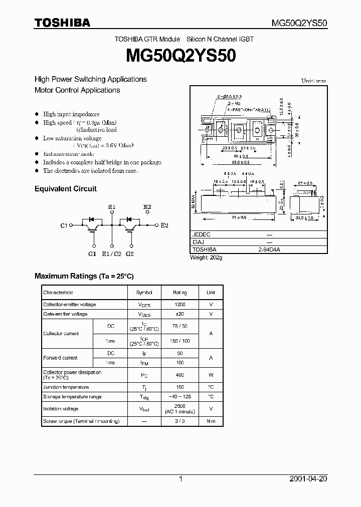 MG50Q2YS50_5911223.PDF Datasheet