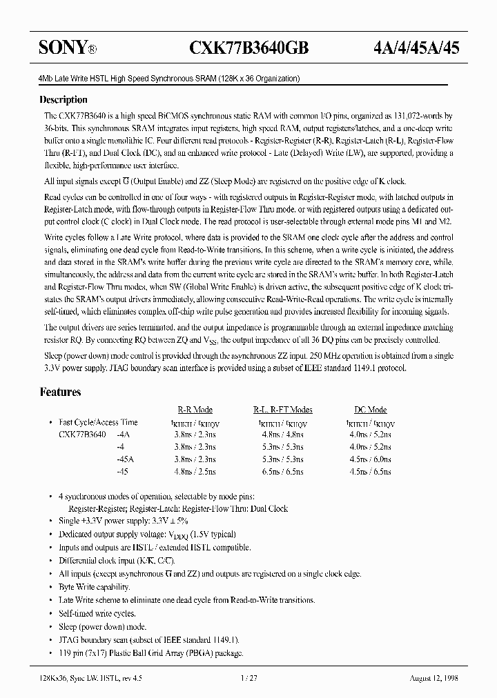 CXK77B3640GB_5892693.PDF Datasheet