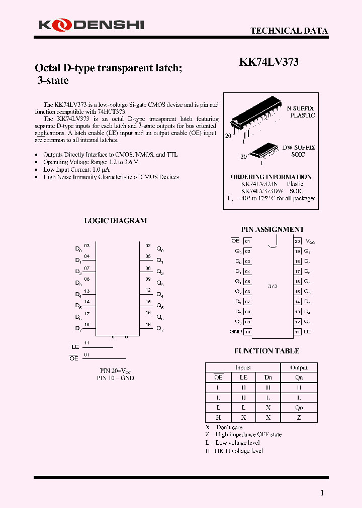 KK74LV373DW_5895227.PDF Datasheet
