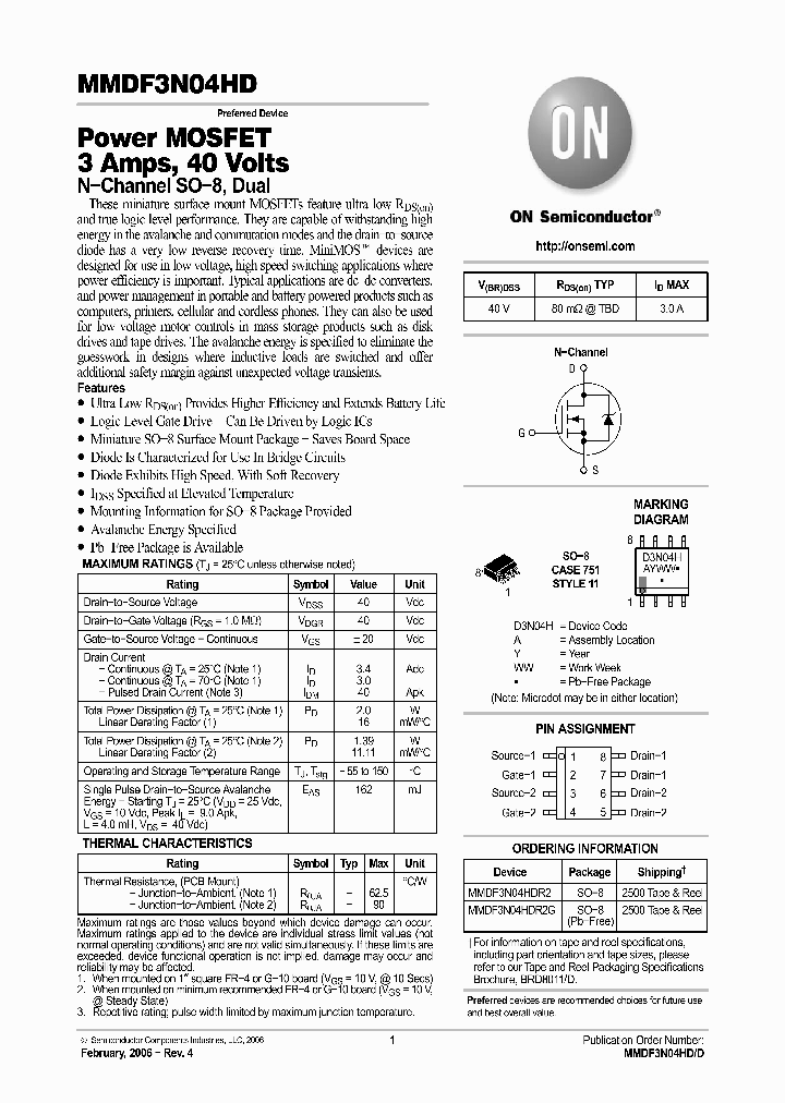 MMDF3N04HD_5912623.PDF Datasheet