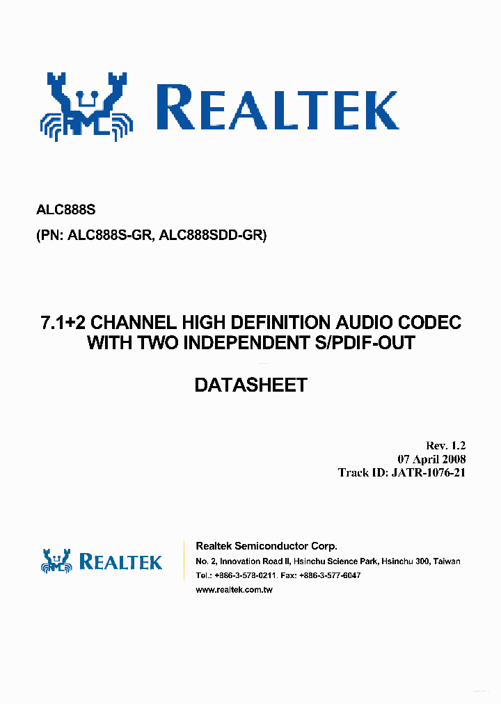 ALC888S_5898596.PDF Datasheet