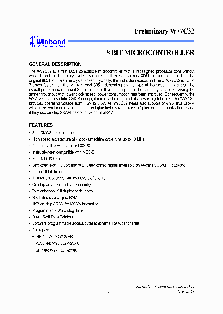 W77C32_5908691.PDF Datasheet