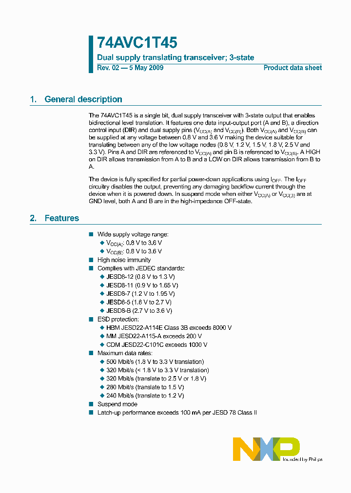 74AVC1T45_5915854.PDF Datasheet
