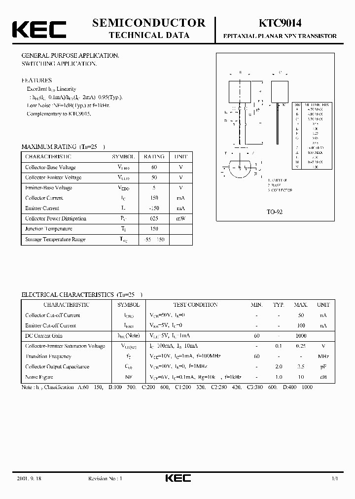 KTC9014_5916313.PDF Datasheet