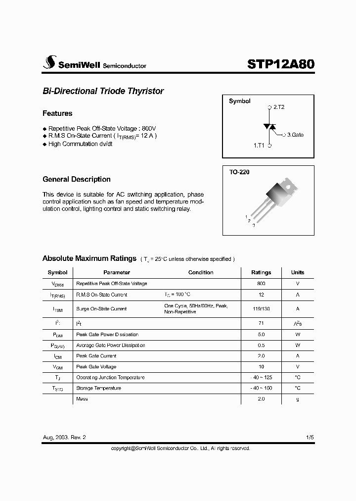 STP12A80_5919641.PDF Datasheet
