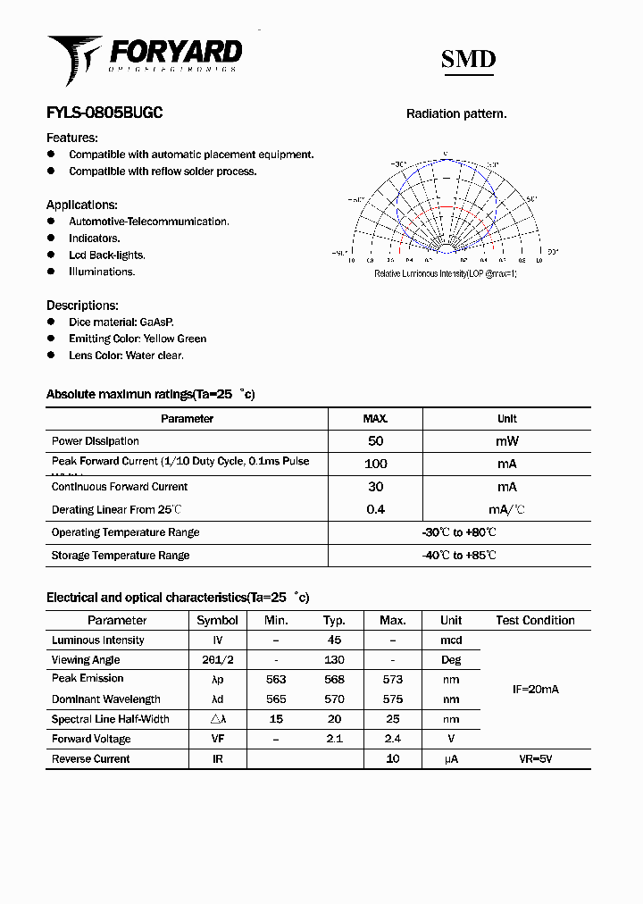 FYLS-0805BUGC_5924067.PDF Datasheet