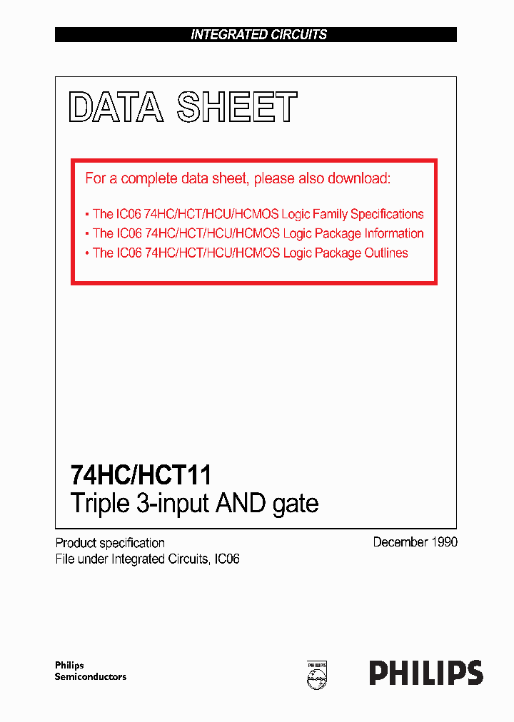 74HC11DB_5925026.PDF Datasheet