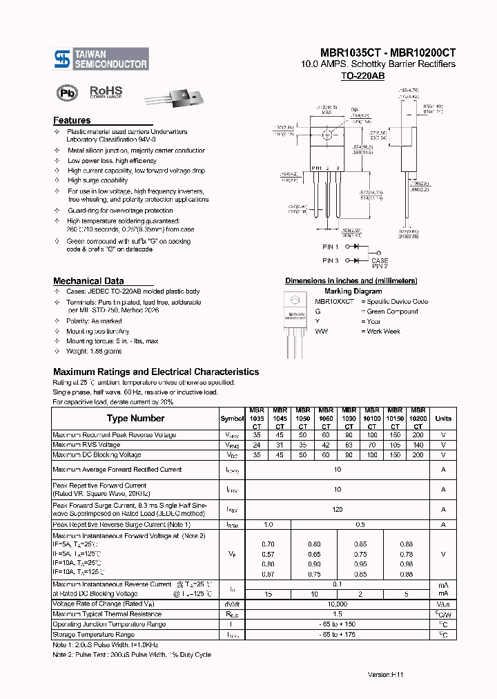 MBR1035CT11_5938661.PDF Datasheet