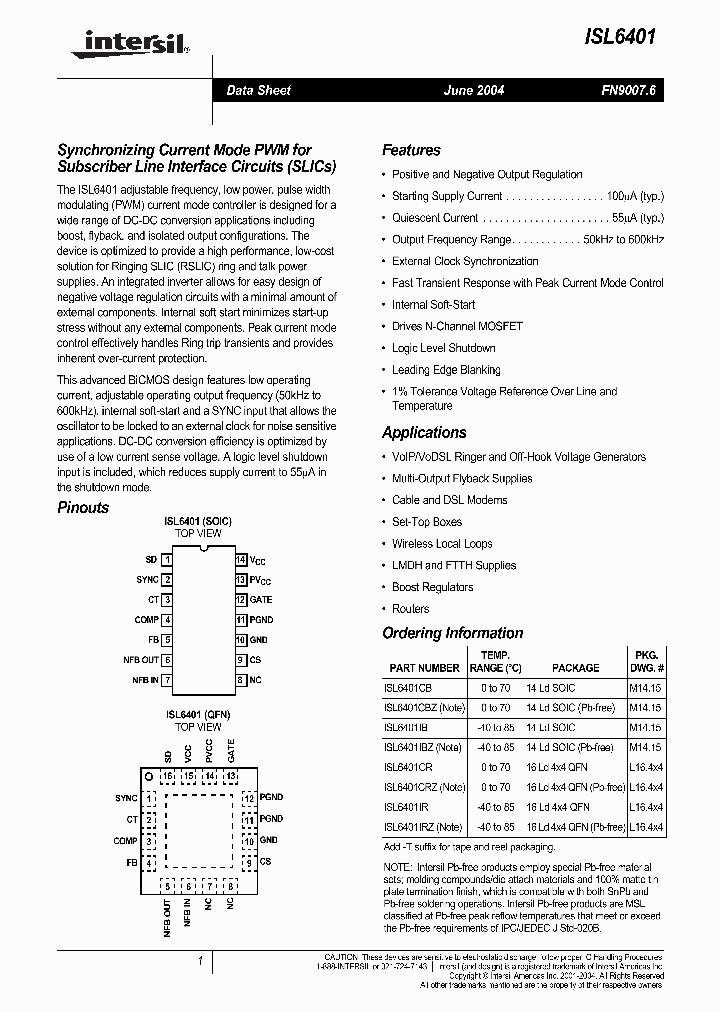 ISL6401_5940097.PDF Datasheet
