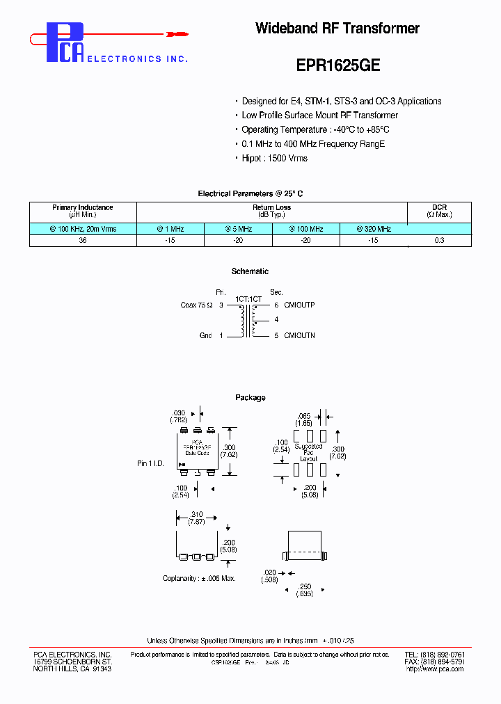 EPR1625GE_5943378.PDF Datasheet