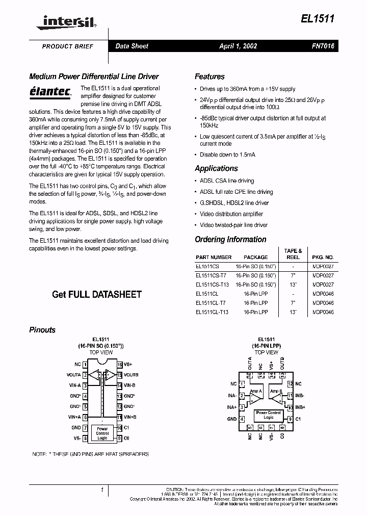 EL1511_5943254.PDF Datasheet