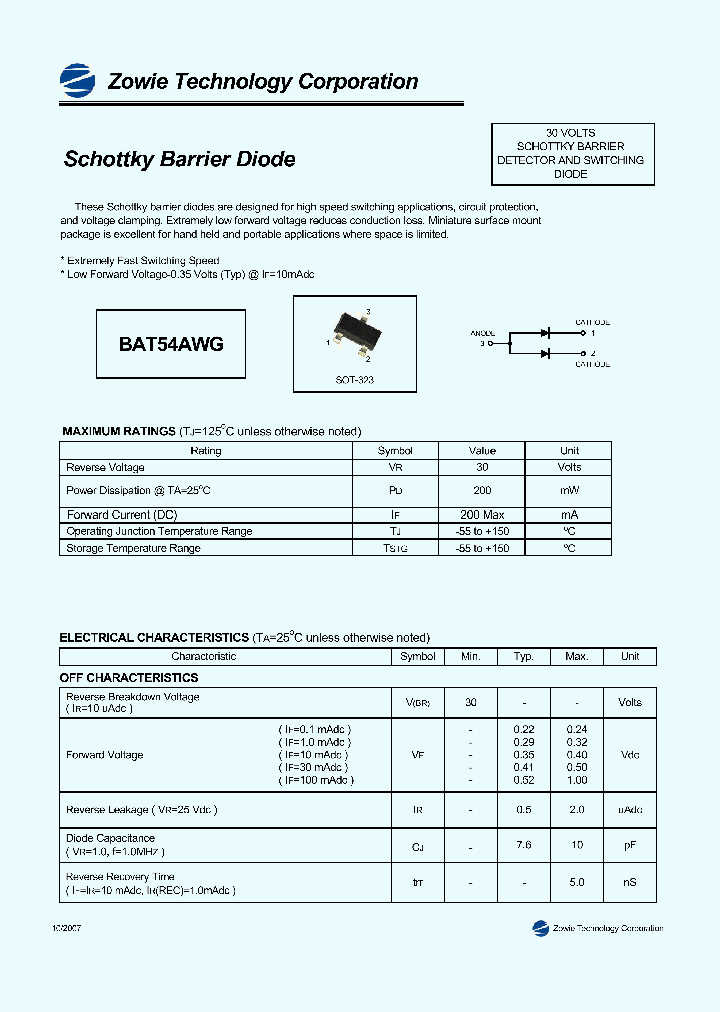 BAT54AWG_5944270.PDF Datasheet