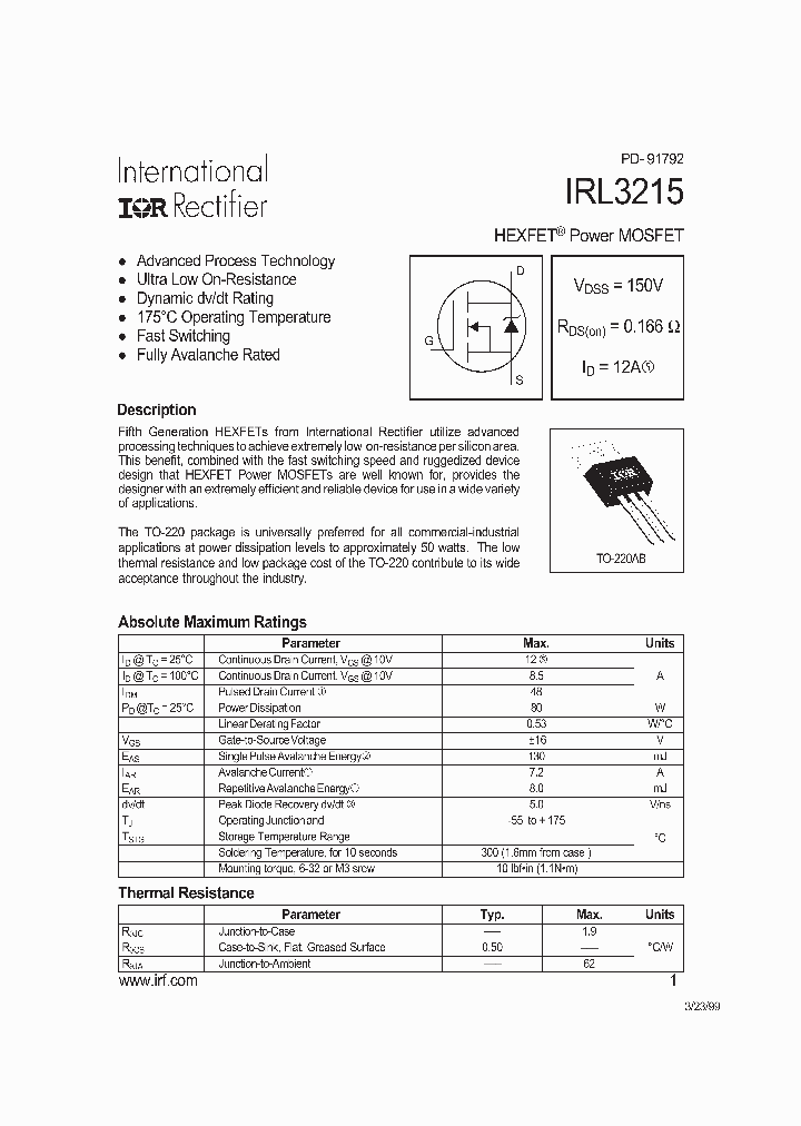 IRL3215_5945049.PDF Datasheet