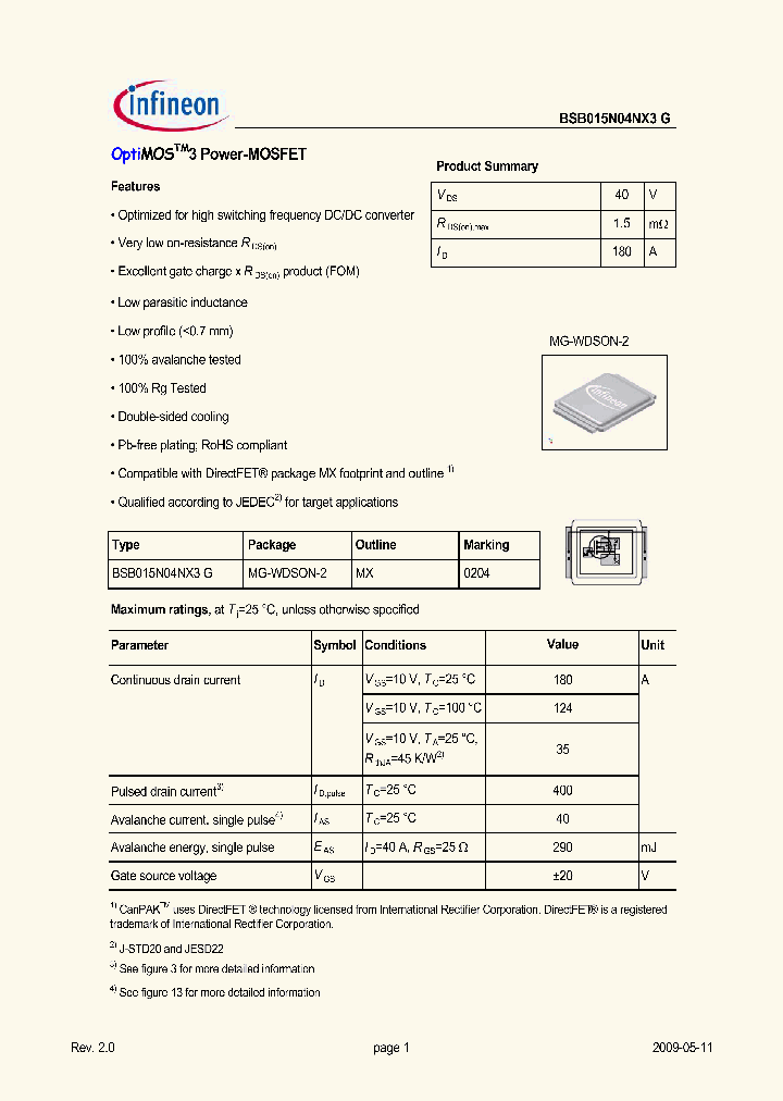 BSB015N04NX3G_5950126.PDF Datasheet