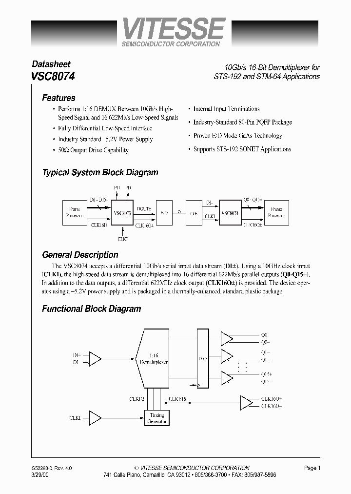 VSC8074RB_5952442.PDF Datasheet