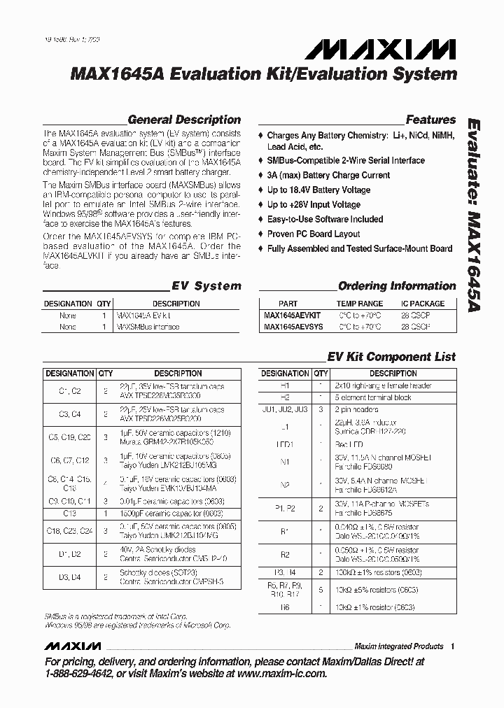 MAX1645AEVKIT_5952533.PDF Datasheet
