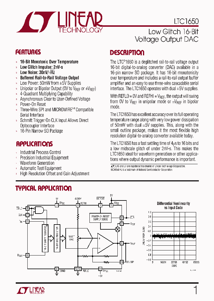 LTC1650ACSPBF_5953488.PDF Datasheet
