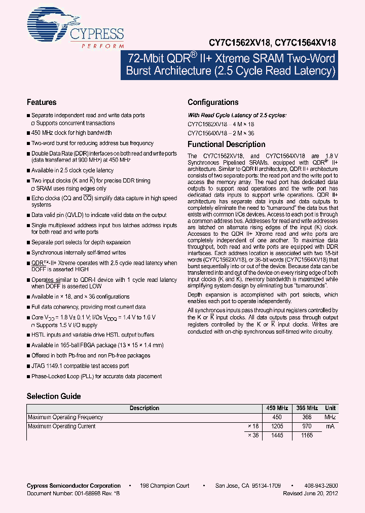 CY7C1564XV18-366BZC_5954188.PDF Datasheet