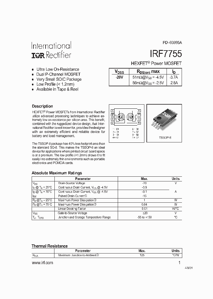 IRF7755TR_5955366.PDF Datasheet